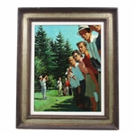 Original Circa 1960s Ben Hogan Oil Painting by Artist Arthur Sarnoff - Framed