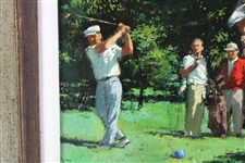 Original Circa 1960's Ben Hogan Oil Painting by Artist Arthur Sarnoff - Framed