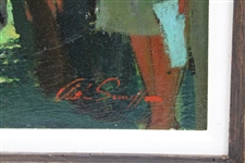 Original Circa 1960's Ben Hogan Oil Painting by Artist Arthur Sarnoff - Framed