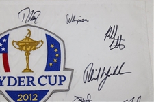 Tiger Woods & Team USA Signed 2012 Ryder Cup at Medinah CC Flag JSA ALOA