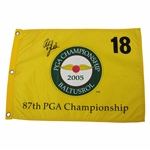 Phil Mickelson Signed 2005 PGA Championship at Baltusrol Flag JSA ALOA