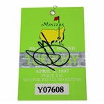 Seve Ballesteros Signed 1997 Masters Tuesday Ticket #Y07608 JSA ALOA