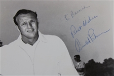 Arnold Palmer Signed B&W Photo - Personalized JSA ALOA