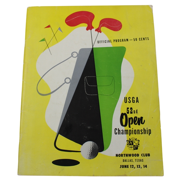 1952 US Open Championship at Northwood CC Official Program - Julius Boros Winner