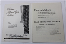 1952 US Open Championship at Northwood CC Official Program - Julius Boros Winner
