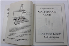 1952 US Open Championship at Northwood CC Official Program - Julius Boros Winner