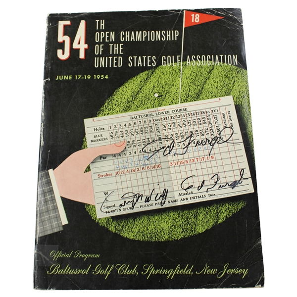 Ed Furgol Signed 1954 US Open at Baltusrol Official Program JSA ALOA