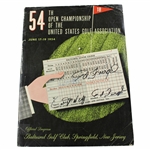 Ed Furgol Signed 1954 US Open at Baltusrol Official Program JSA ALOA