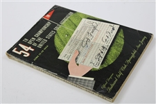 Ed Furgol Signed 1954 US Open at Baltusrol Official Program JSA ALOA