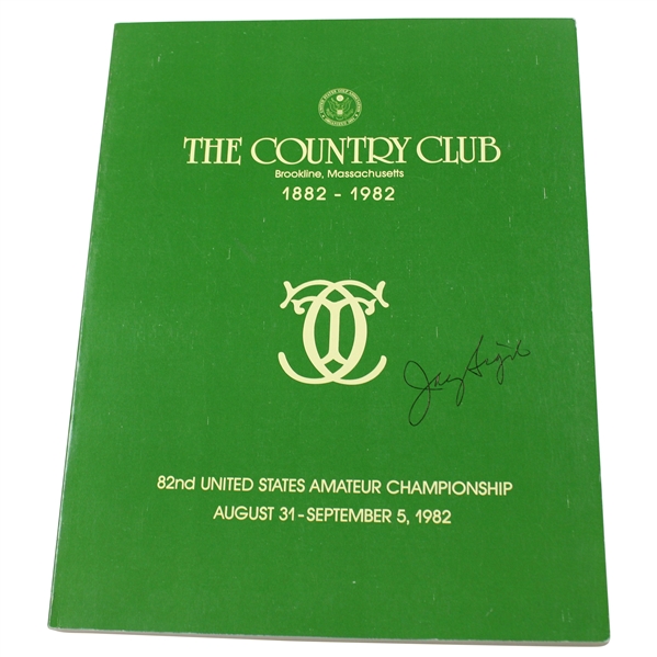Jay Sigel Signed 1982 US Amateur at The Country Club (Brookline) Official Program JSA ALOA