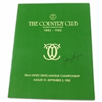 Jay Sigel Signed 1982 US Amateur at The Country Club (Brookline) Official Program JSA ALOA