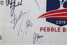 Mickelson, Thomas, DeChambeau, & 4 Others Signed 2019 US Open Pebble Beach Flag JSA ALOA