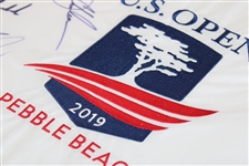 Mickelson, Thomas, DeChambeau, & 4 Others Signed 2019 US Open Pebble Beach Flag JSA ALOA