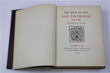 1932 'Book Of The Old Edinburgh Club' Book - Given to Members