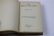 1907 'The Spirit Of The Links' First Edition Book by Henry Leach