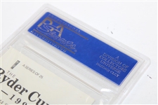 Seve Ballesteros Signed 1991 Ryder Cup Card #14 PSA/DNA Certified