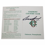Sam Snead Signed Oakmont Country Club Scorecard JSA ALOA