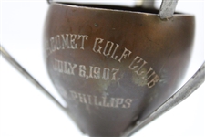 1907 Metacomet Golf Club 3 Handle Trophy Won by E.R. Phillips - Donald Ross Design