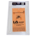 1992 Nissan LA Open Ticket Stub PSA Slabbed Tiger's 1st PGA Tournament - Signed by Frank Beard