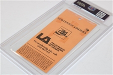 1992 Nissan LA Open Ticket Stub PSA Slabbed Tiger's 1st PGA Tournament - Signed by Frank Beard