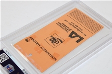 1992 Nissan LA Open Ticket Stub PSA Slabbed Tiger's 1st PGA Tournament - Signed by Frank Beard