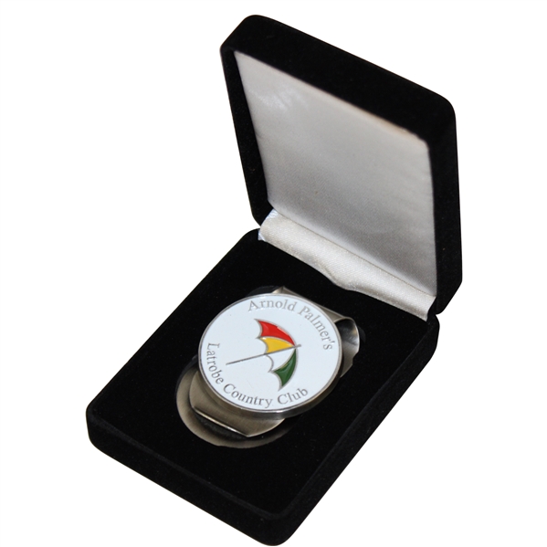 Arnold Palmer Latrobe Country Club Umbrella Logo Money Clip in Box
