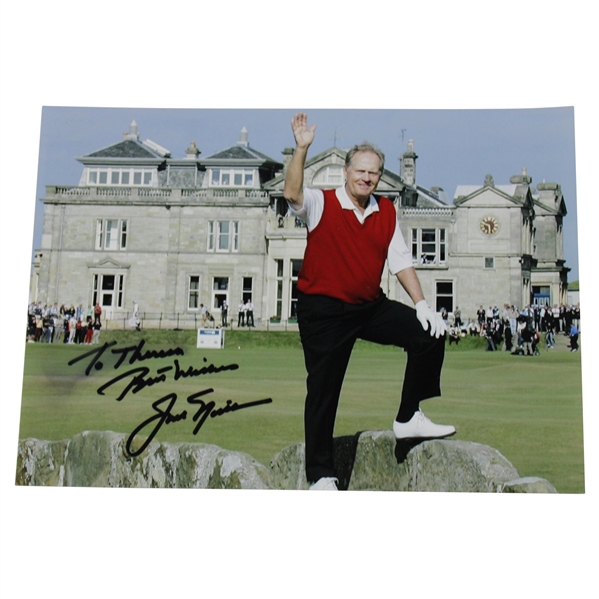 Jack Nicklaus Signed Farewell From The Swilken Photo - Personalized JSA ALOA