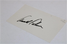 Arnold Palmer Signed Index Card JSA ALOA