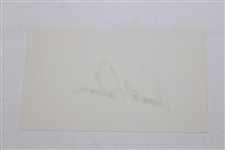 Arnold Palmer Signed Index Card JSA ALOA