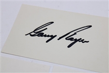 Player, Nelson, Trevino & Watson Signed 3x5 Cards JSA ALOA