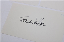 Player, Nelson, Trevino & Watson Signed 3x5 Cards JSA ALOA