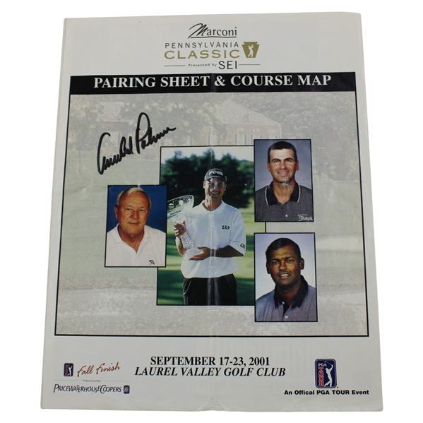 Arnold Palmer Signed Pennsylvania Classic Pairing Sheet JSA ALOA
