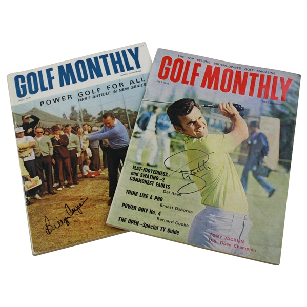 Billy Casper & Tony Jacklin Signed April 1970 Golf Monthly Magazine(April & July) JSA ALOA