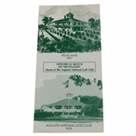 1978 Augusta National Golf Club Historical Sketch of Fruitlands Nursery Pamphlet - Only Second Weve Seen