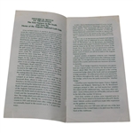 1978 Augusta National Golf Club Historical Sketch of 'Fruitlands' Nursery Pamphlet - Only Second We've Seen
