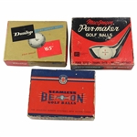 Beacon, Dunlop & Macgregor Par-Maker Golf Ball Boxes
