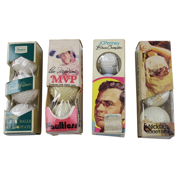 4 Sleeves Of Nicklaus Golden Bear, Trevino, Bruce Crampton & Palmer Golf Balls
