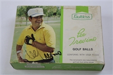 Lee Trevino Signed Dozen Faultless Golf Ball Box JSA ALOA