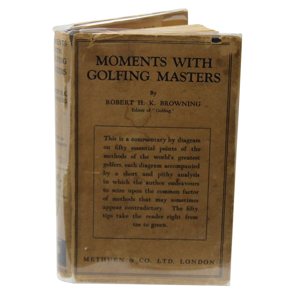 1932 Moments With Golfing Masters 1st Edition Book by Robert Browning