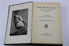 1902 'Taylor On Golf, Impressions, Comments, and Hints' Book by J.H. Taylor