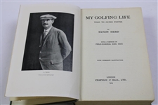 1923 'My Golfing Life' London First Edition Book by Sandy Herd