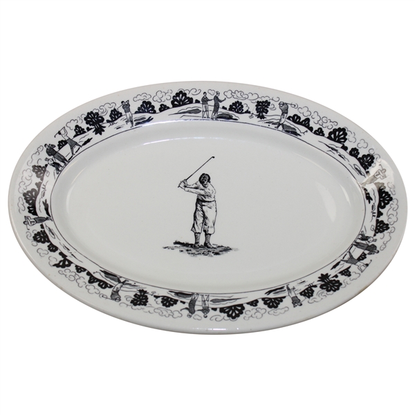 1946 Warwick Bobby Jones Golfer Mid Swing Porcelain Dish/Plate - Donald Ross Design