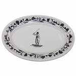 1946 Warwick Bobby Jones Golfer Mid Swing Porcelain Dish/Plate - Donald Ross Design
