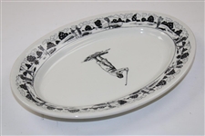 1946 Warwick Bobby Jones Golfer Mid Swing Porcelain Dish/Plate - Donald Ross Design