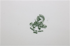 1946 Warwick Bobby Jones Golfer Mid Swing Porcelain Dish/Plate - Donald Ross Design