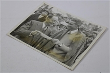 1934 Robert P. Jones (Bobby's Dad) Presenting Horton Smith 1934 Masters Winners Check Wire Photo