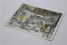 1934 Robert P. Jones (Bobby's Dad) Presenting Horton Smith 1934 Masters Winners Check Wire Photo