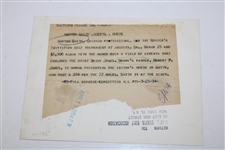 1934 Robert P. Jones (Bobby's Dad) Presenting Horton Smith 1934 Masters Winners Check Wire Photo