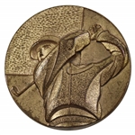 Art Deco Relief Medal Post Swing Golfer
