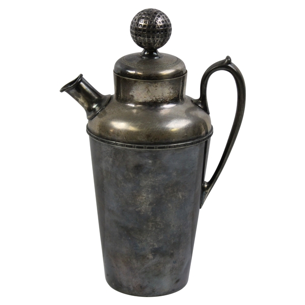 Large Silver Plated Mesh Golf Ball Pitcher with Stopper